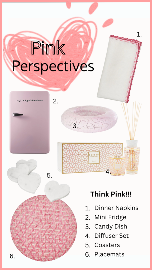 Home Decor items that are pink for Valentine's Day