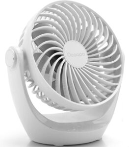 electric fan that is portable, perfect for desk or bedside