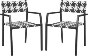 Pair of Black and White outdoor Chairs