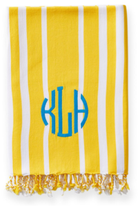 Striped Towel in yellow