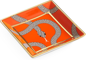 Small orange tray with a snake motif