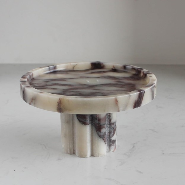 Marble Tray on Pedestal for foyer in Lawrence Park, Toronto