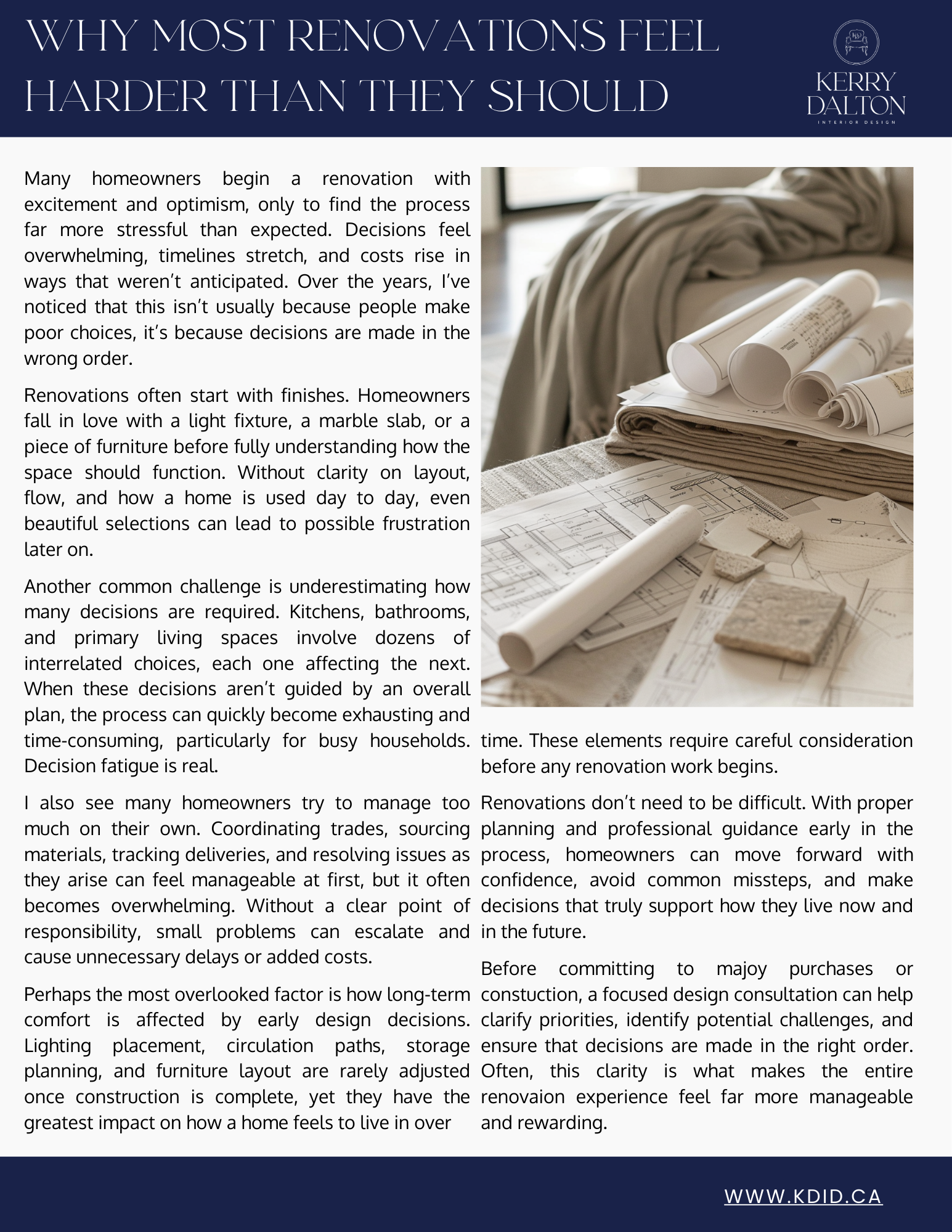 Renovation Article for Neighbours of Lawrence Park South